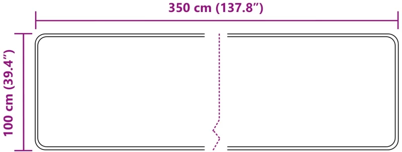 vidaXL Χαλί Runner MARSA Πολύχρωμο 100 x 350 εκ. Πολυέστερ και PVC