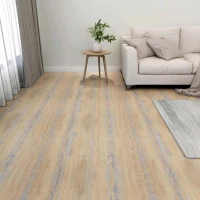 vidaXL Πλάκες Δαπέδου 5,11 τ.μ. 55 pcs PVC Καφέ και Γκρίζο