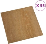 vidaXL Πλάκες Δαπέδου 55 pcs Καφέ 5,11 τ.μ. PVC