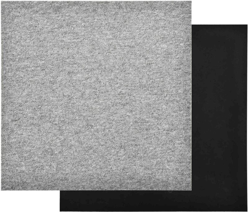 vidaXL Χαλί 20 pcs Ανοιχτό γκρι 50 x 50 cm 100% Πολυπροπυλένιο
