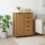 vidaXL Κινητό Ντουλάπι Μέλι Καφέ 63,5 x 39 x 79 εκ. Στερεό ξύλο πεύκου