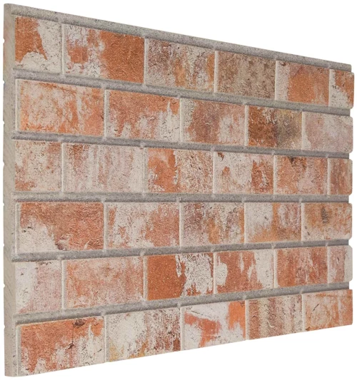 vidaXL Πάνελ τοίχου 10 pcs Πορτοκαλί 100 x 50 cm Αφρός EPS