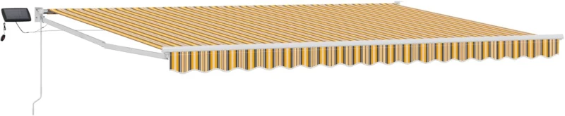 vidaXL Χειροκίνητη αναδιπλούμενη τέντα με LED 4 x 3 μ
