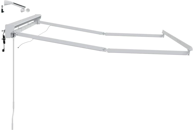 vidaXL Ηλεκτρικό πλαίσιο τέντας με LED Λευκός 3 x 2 m Αλουμίνιο