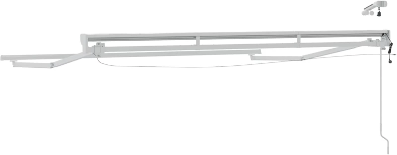 vidaXL Ηλεκτρικό πλαίσιο τέντας με LED Λευκός 3 x 2 m Αλουμίνιο