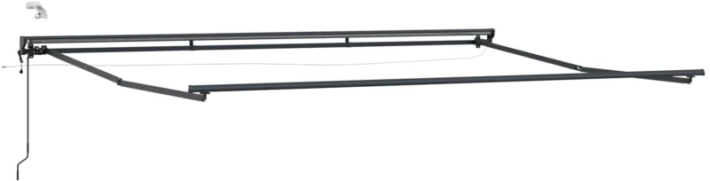 vidaXL Ηλεκτρικό πλαίσιο τέντας με LED Ανθρακί 4 x 2 m Αλουμίνιο