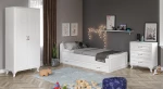 Stewehome Σετ Παιδικού Δωματίου Λευκό με Κρεβάτι, Ντουλάπα & Συρταριέρα 3x3 cm