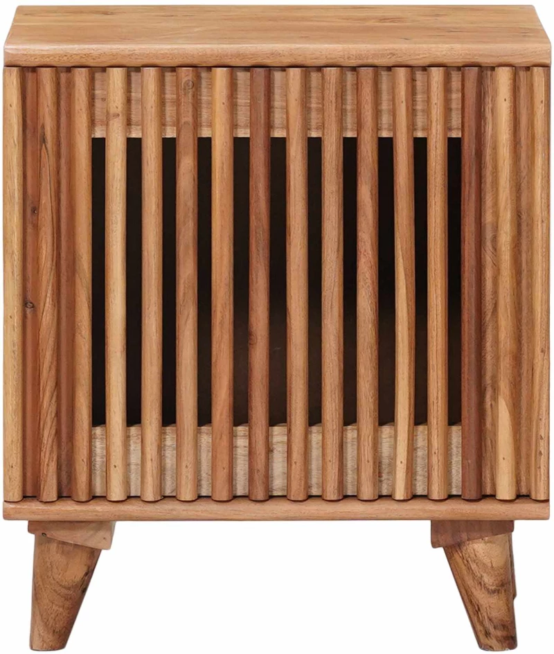 vidaXL Χειροποίητο Κομοδίνο Καφέ Τίκ 40 x 30 x 45 cm