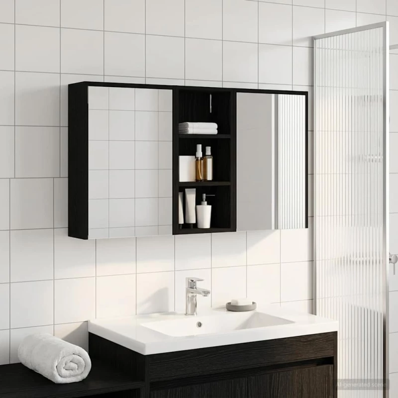 vidaXL Σετ Ντουλαπιών Μπάνιου 3 pcs 116 x 16 x 62,5 εκ.