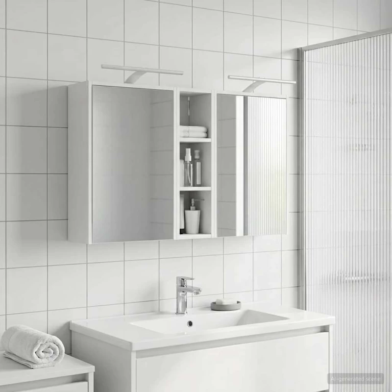 vidaXL Σετ Ντουλαπιών Μπάνιου 3 pcs 106 x 16 x 62,5 εκ.