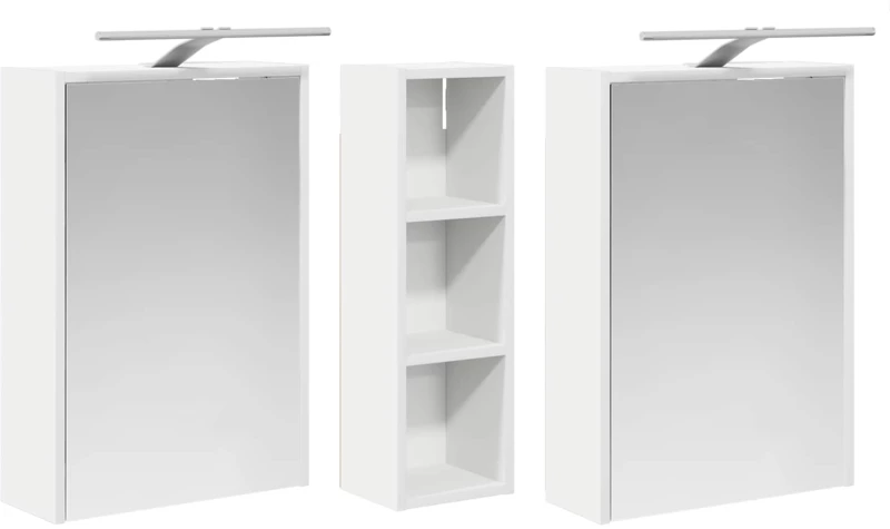 vidaXL Σετ Ντουλαπιών Μπάνιου 3 pcs 106 x 16 x 62,5 εκ.