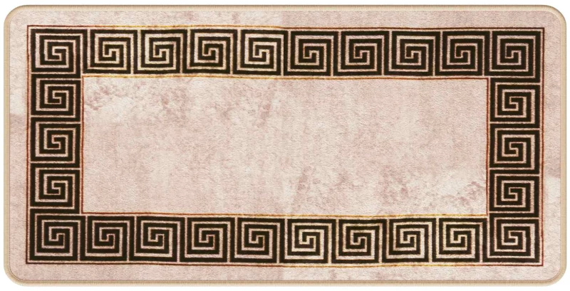 vidaXL Χαλί Runner MARSA Μαύρο 50 x 100 cm Πολυέστερ και PVC