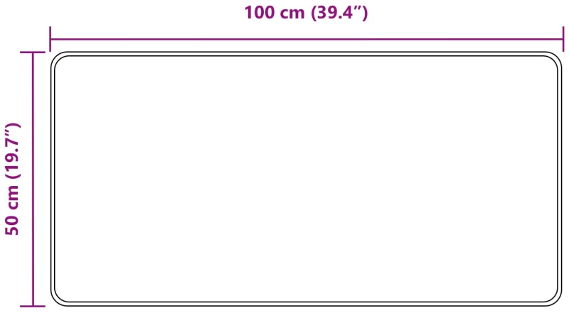 vidaXL Χαλί Runner MARSA Μαύρο 50 x 100 cm Πολυέστερ και PVC