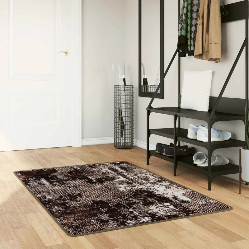vidaXL Χαλί Runner MARSA Μαύρο 100 x 150 cm Πολυέστερ και PVC