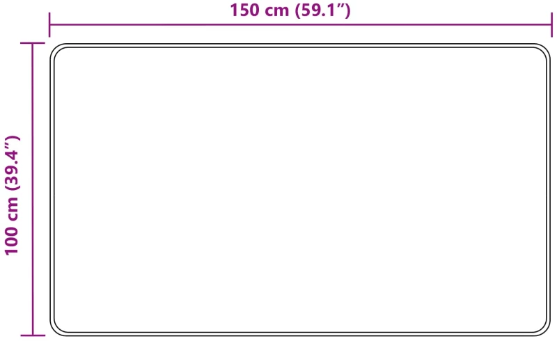 vidaXL Χαλί Runner MARSA Μαύρο 100 x 150 cm Πολυέστερ και PVC