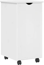 vidaXL Κινητό Ντουλάπι Λευκό 34 x 39 x 65,5 cm Στερεό ξύλο πεύκου