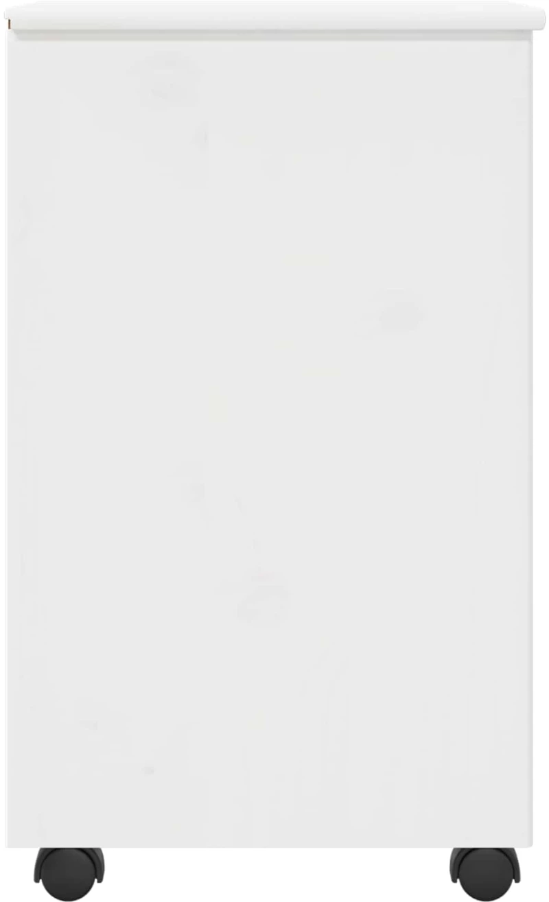 vidaXL Κινητό Ντουλάπι Λευκό 34 x 39 x 65,5 cm Στερεό ξύλο πεύκου
