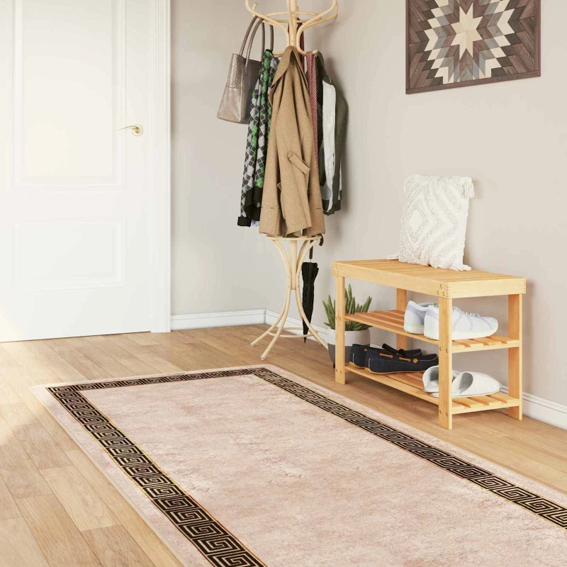vidaXL Χαλί Runner MARSA Μαύρο 100 x 350 εκ. Πολυέστερ και PVC
