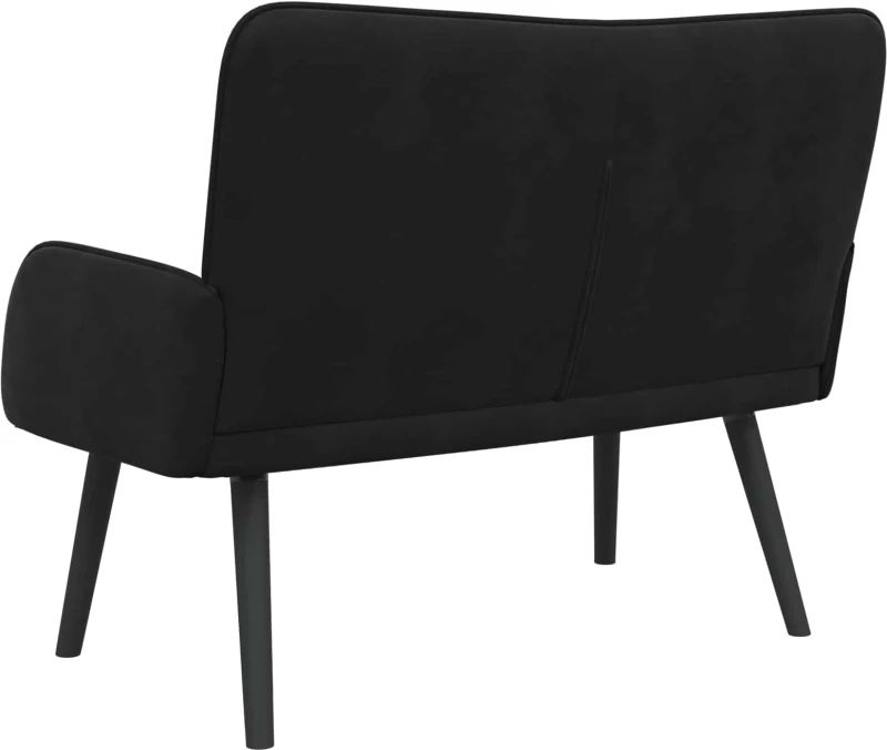 vidaXL Διθέσιος Καναπές Μαύρο 115 x 61 x 87 εκ. Βελούδο