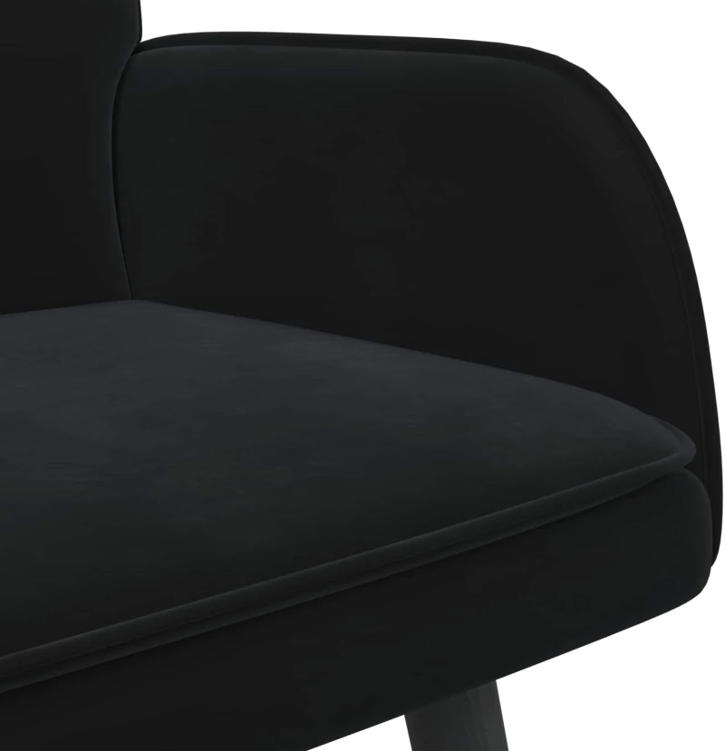 vidaXL Διθέσιος Καναπές Μαύρο 115 x 61 x 87 εκ. Βελούδο