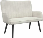 vidaXL Διθέσιος Καναπές Κρεμ 115 x 61 x 87 εκ. Βελούδο