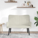 vidaXL Διθέσιος Καναπές Κρεμ 115 x 61 x 87 εκ. Βελούδο