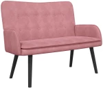 vidaXL Διθέσιος Καναπές Ροζ 115 x 61 x 87 εκ. Βελούδο