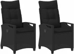 vidaXL Καρέκλα Κήπου 2 pcs Μαύρο 56 x 64 x 94 εκ.
