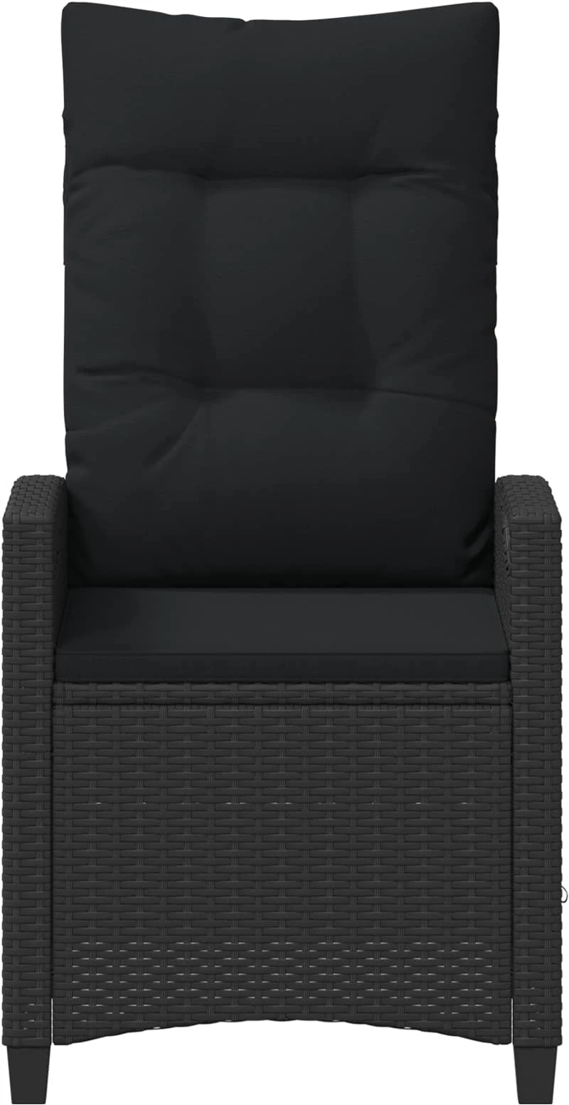 vidaXL Καρέκλα Κήπου 2 pcs Μαύρο 56 x 64 x 94 εκ.