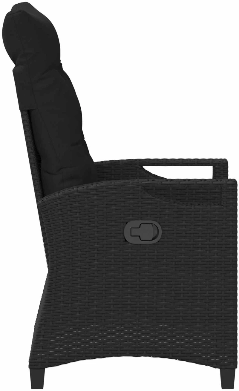 vidaXL Καρέκλα Κήπου 2 pcs Μαύρο 56 x 64 x 94 εκ.