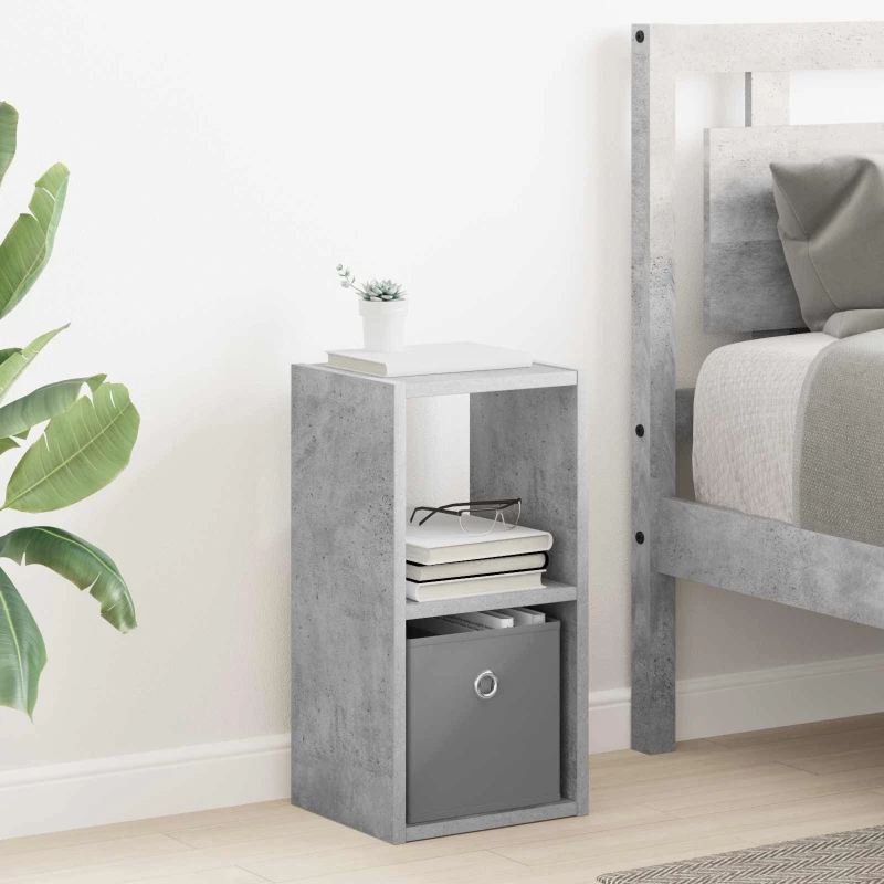 vidaXL Κομοδίνο Σκυρόδεμα Γκρι 25,5 x 22 x 49,5 εκ Επεξεργασμένο ξύλο
