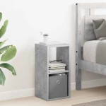 vidaXL Κομοδίνο Σκυρόδεμα Γκρι 25,5 x 22 x 49,5 εκ Επεξεργασμένο ξύλο