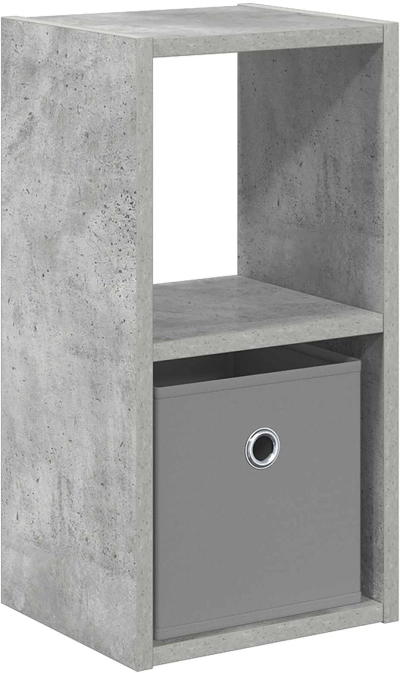 vidaXL Κομοδίνο Σκυρόδεμα Γκρι 25,5 x 22 x 49,5 εκ Επεξεργασμένο ξύλο