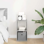 vidaXL Κομοδίνο Σκυρόδεμα Γκρι 25,5 x 22 x 49,5 εκ Επεξεργασμένο ξύλο