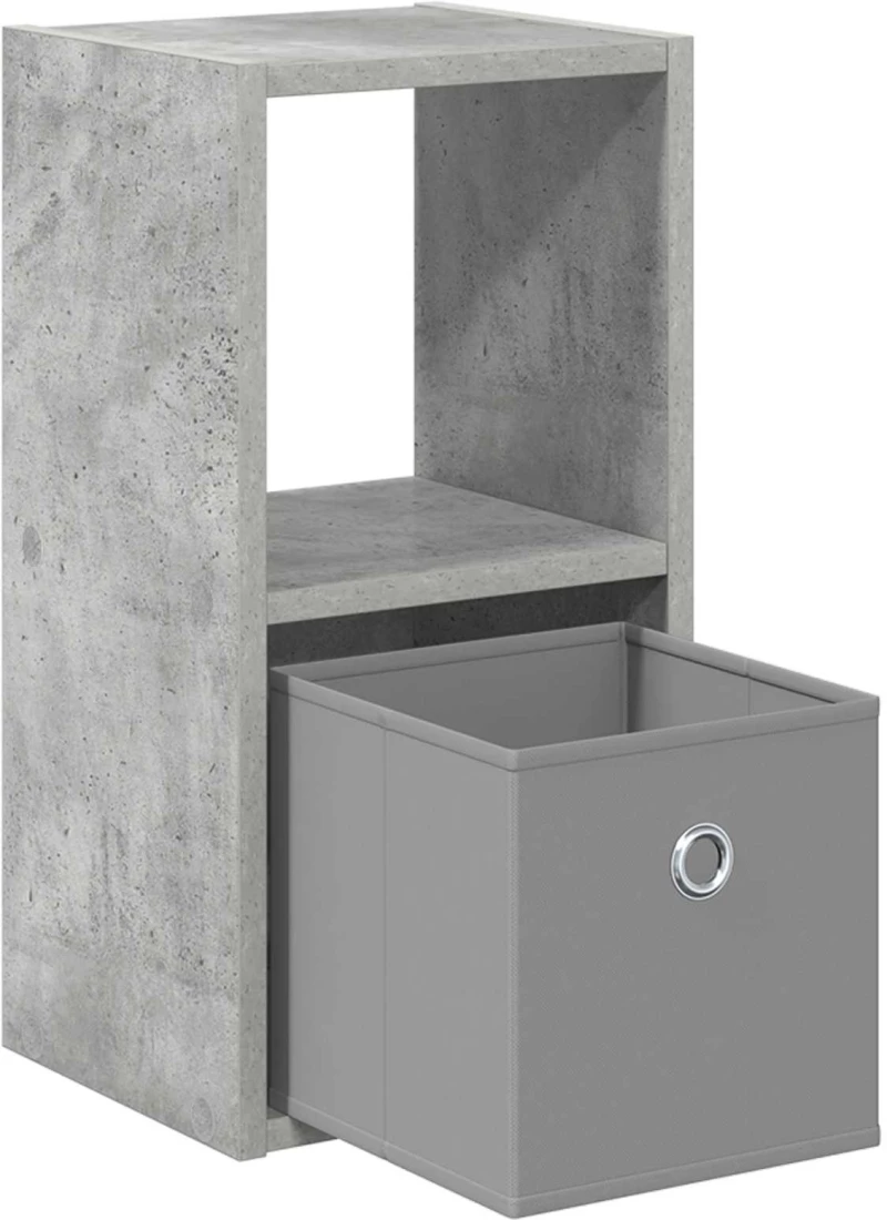vidaXL Κομοδίνο Σκυρόδεμα Γκρι 25,5 x 22 x 49,5 εκ Επεξεργασμένο ξύλο