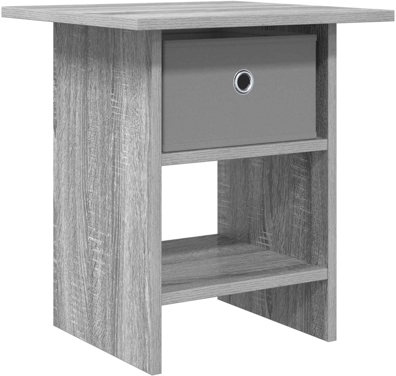 vidaXL Κομοδίνο Γκρίζο Σονομα 41 x 40 x 45 εκ Επεξεργασμένο ξύλο