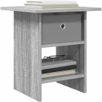 vidaXL Κομοδίνο Γκρίζο Σονομα 41 x 40 x 45 εκ Επεξεργασμένο ξύλο