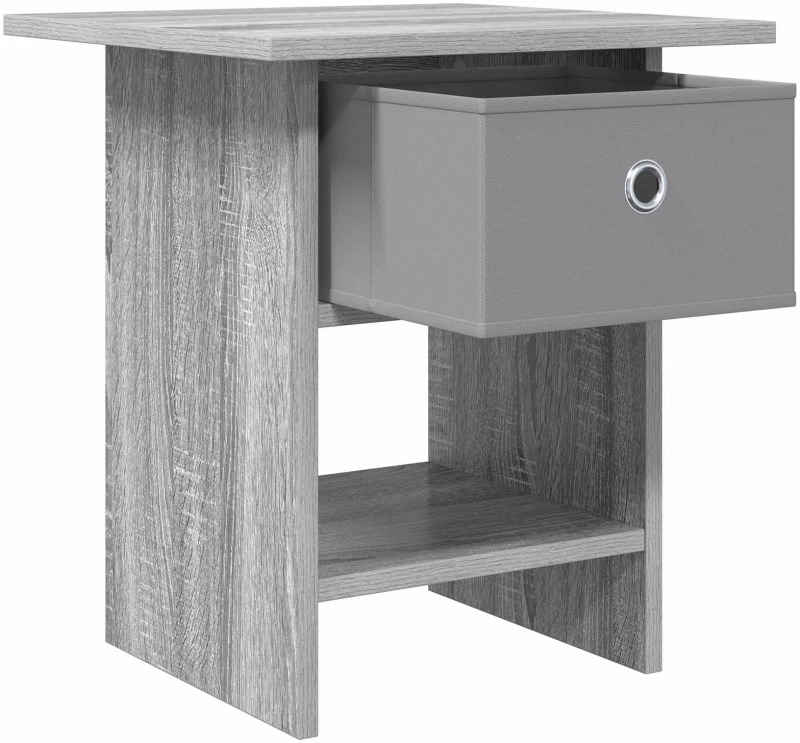 vidaXL Κομοδίνο Γκρίζο Σονομα 41 x 40 x 45 εκ Επεξεργασμένο ξύλο