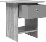 vidaXL Κομοδίνο Γκρίζο Σονομα 41 x 40 x 45 εκ Επεξεργασμένο ξύλο