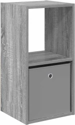 vidaXL Κομοδίνο Γκρίζο Σονομα 35 x 32 x 68,5 εκ Επεξεργασμένο ξύλο