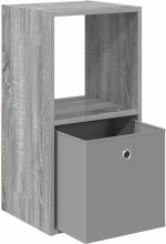 vidaXL Κομοδίνο Γκρίζο Σονομα 35 x 32 x 68,5 εκ Επεξεργασμένο ξύλο
