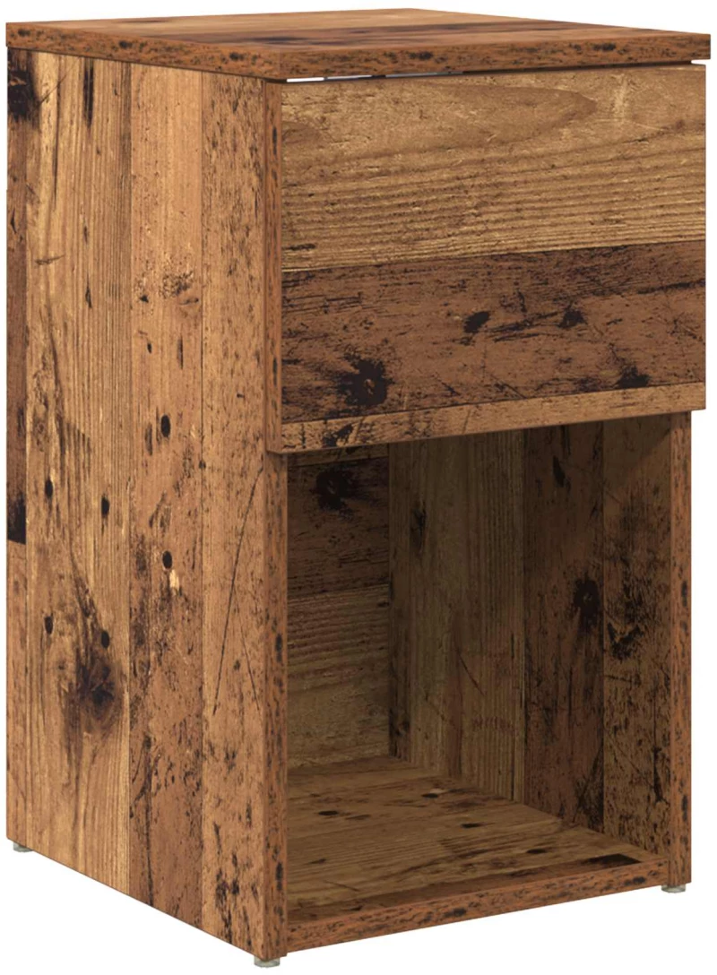 vidaXL Ντουλάπι κρεβατιού Παλαιωμένο ξύλο 29 x 31,5 x 49 εκ