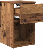 vidaXL Ντουλάπι κρεβατιού Παλαιωμένο ξύλο 29 x 31,5 x 49 εκ
