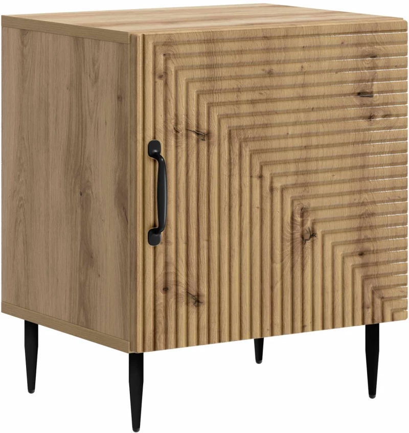 vidaXL Κομοδίνο Artisan Δρυς 43 x 34,5 x 50 εκ Επεξεργασμένο Ξύλο