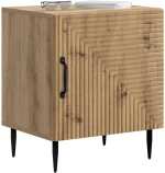 vidaXL Κομοδίνο Artisan Δρυς 43 x 34,5 x 50 εκ Επεξεργασμένο Ξύλο