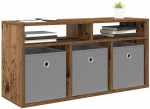 vidaXL Χαμηλό γραφείο με συρτάρι Παλιό ξύλο 87 x 27,5 x 43 εκ