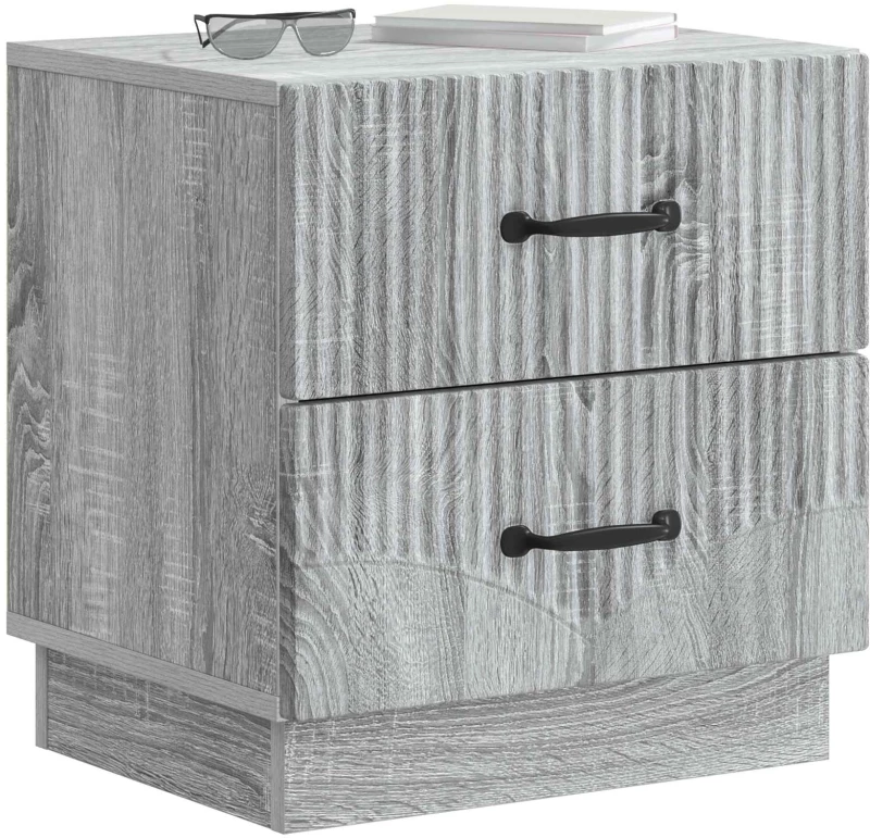 vidaXL Κομοδίνο Γκρι Sonoma 43 x 34,5 x 44,5 εκ Επεξεργασμένο Ξύλο