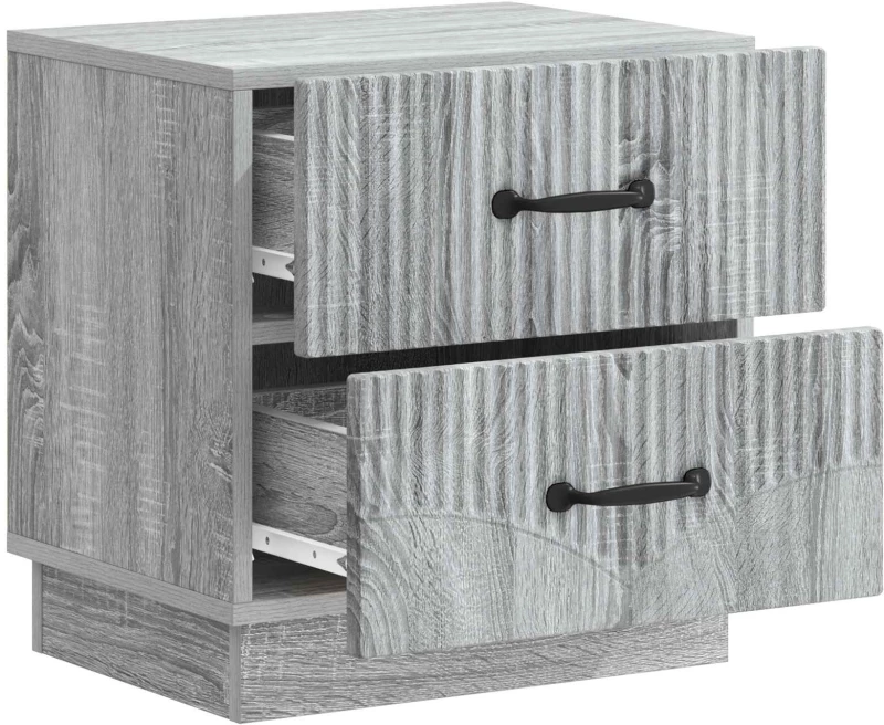 vidaXL Κομοδίνο Γκρι Sonoma 43 x 34,5 x 44,5 εκ Επεξεργασμένο Ξύλο