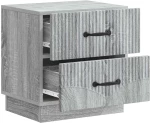 vidaXL Κομοδίνο Γκρι Sonoma 43 x 34,5 x 44,5 εκ Επεξεργασμένο Ξύλο