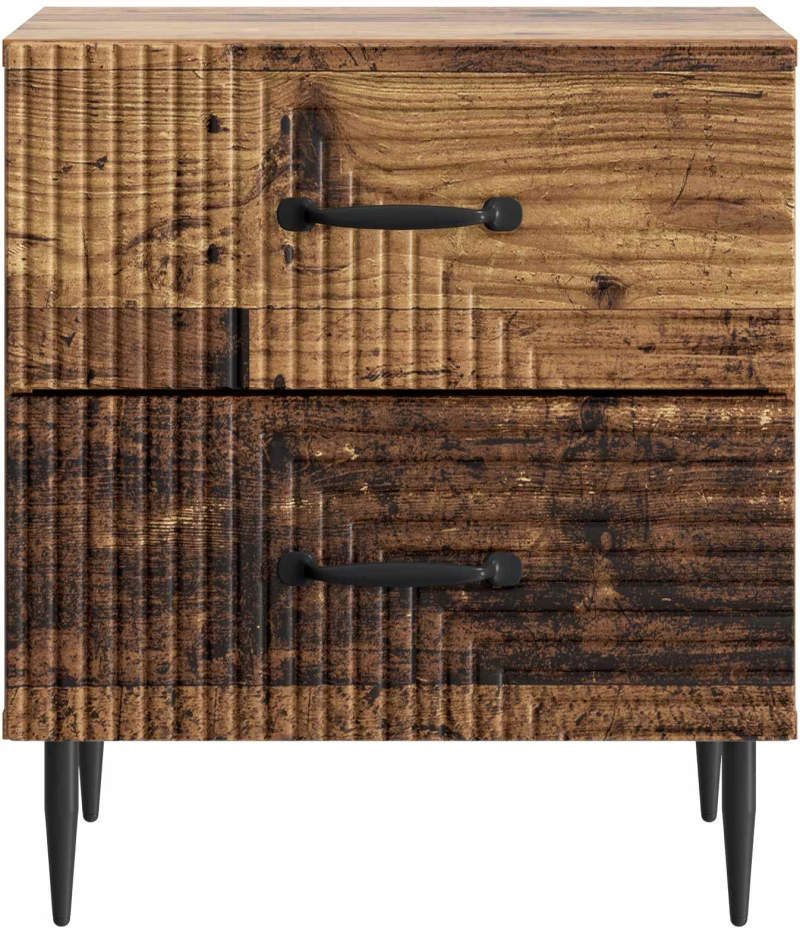 vidaXL Κομοδίνο Παλαιωμένο ξύλο 43 x 34,5 x 47,5 εκ Επεξεργασμένο Ξύλο